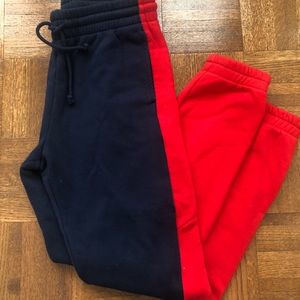 Navy Blue & Red TNA joggers
